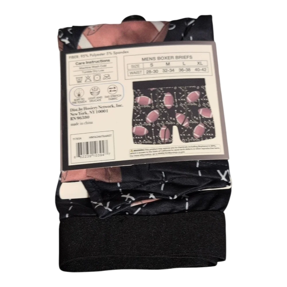 Ironyte Black and White Football Boxer Briefs